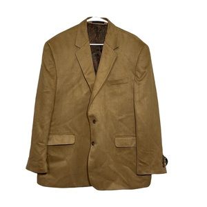 Ralph Lauren Mens Size 44R Faux Suede Blazer Jacket 2 Button.